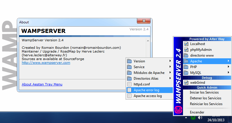 WAMPServer (Windows + Apache + MySQL + PHP)